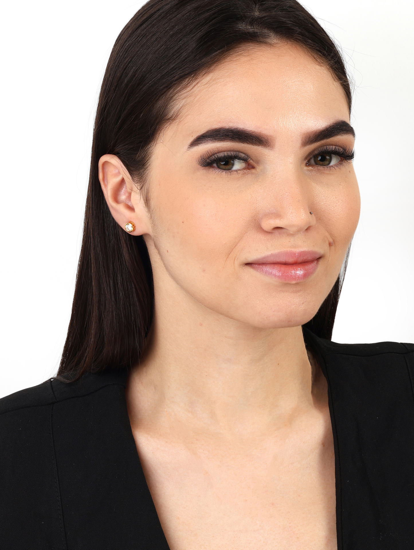 Brinco Moissanite Ouro 5.0 MM