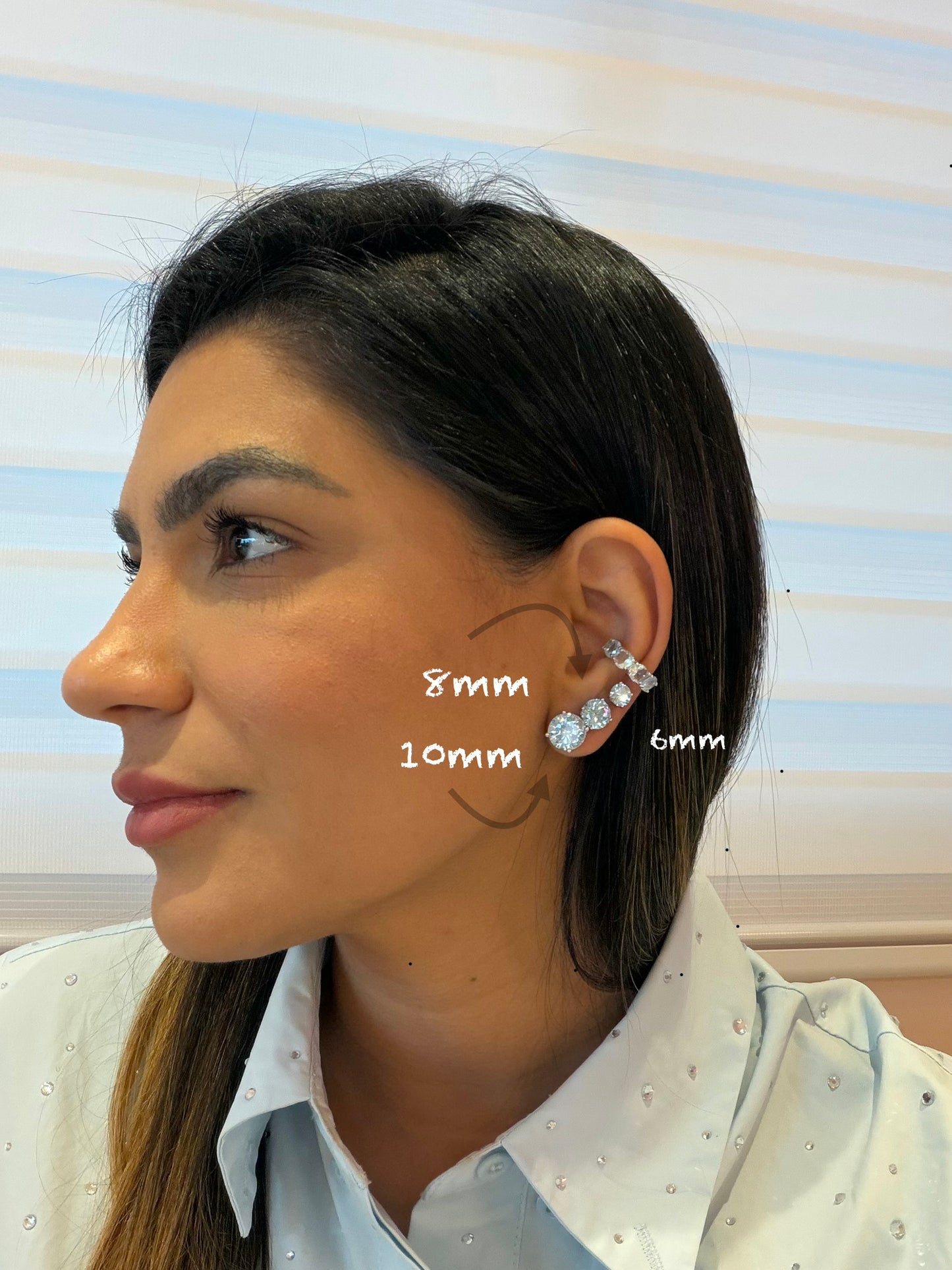 Brinco Solitário 4mm Colors 925