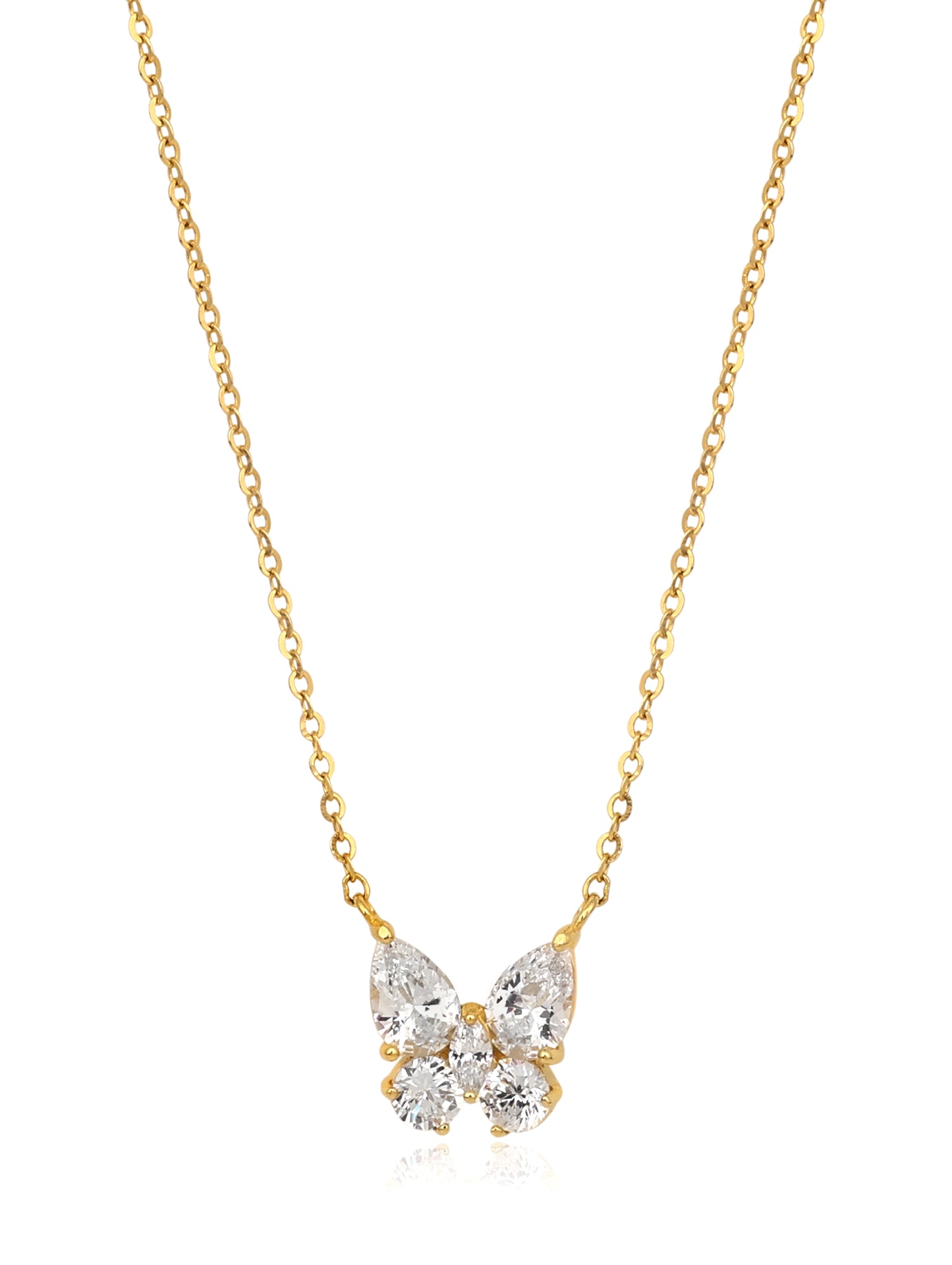 Colar Borboleta 925 Ouro