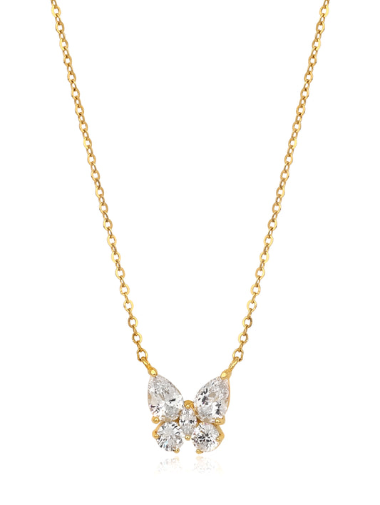Colar Borboleta 925 Ouro