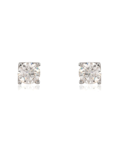 Brinco ponto de luz 6.5mm moissanite