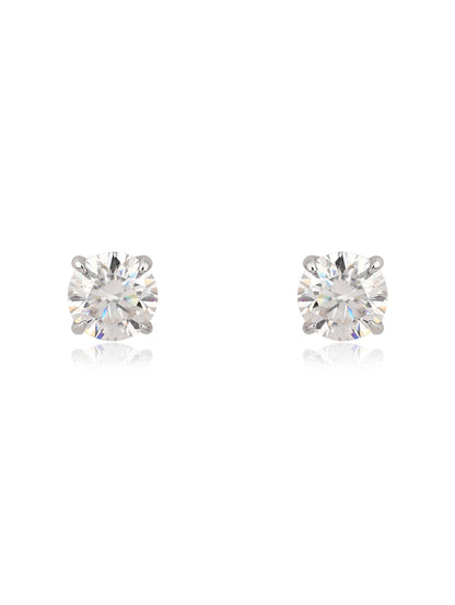 Brinco ponto de luz 8.0mm moissanite