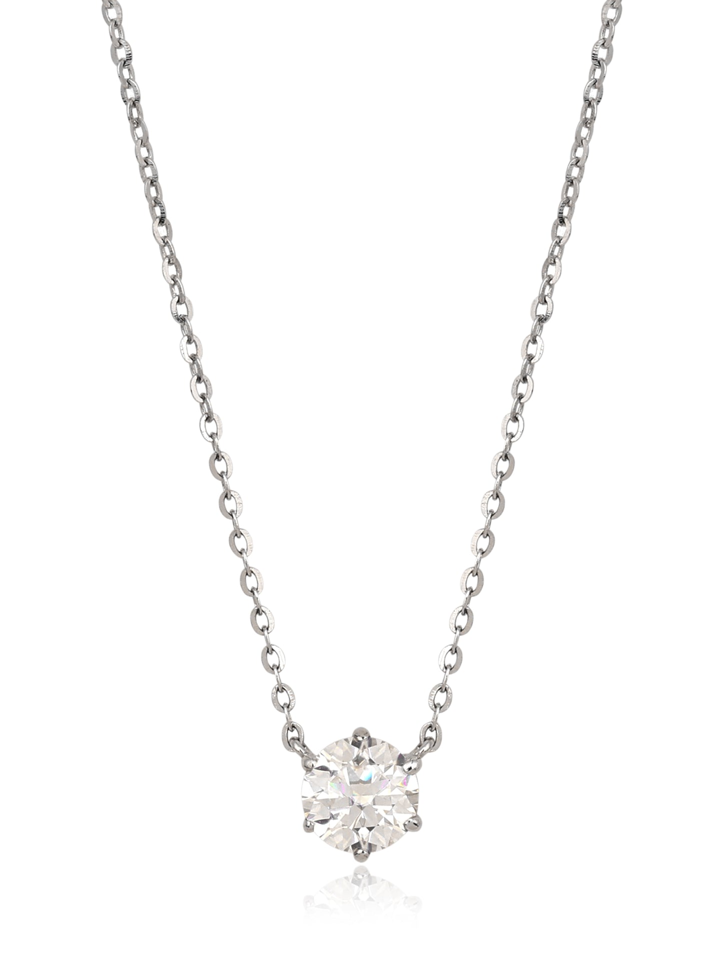 Colar Ponto de Luz Moissanite 6,5 mm
