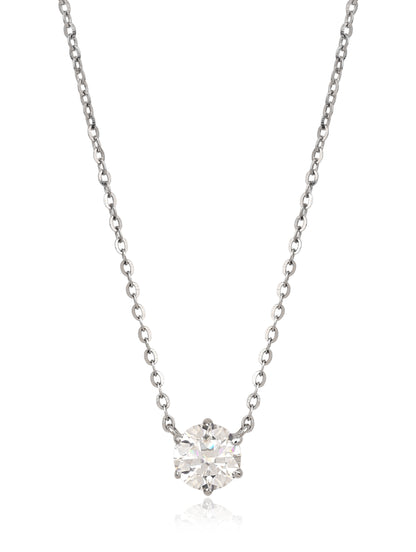 Colar Ponto de Luz Moissanite 6,5 mm