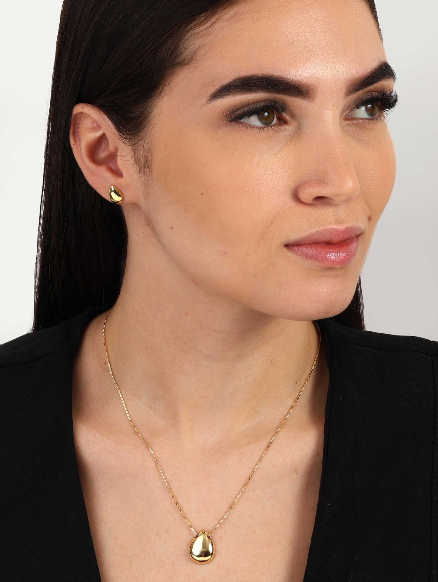 Conjunto Gota Lisa Ouro