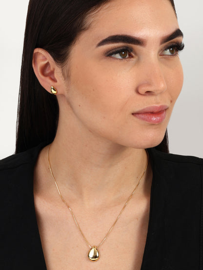 Conjunto Gota Lisa Ouro
