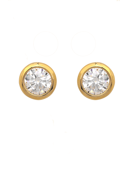 Brinco Moissanite Ouro 5.0 MM