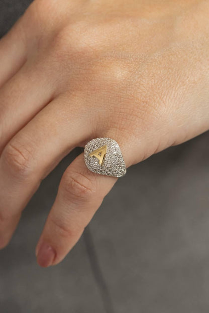 Anel inicial ÍCONE semijoia