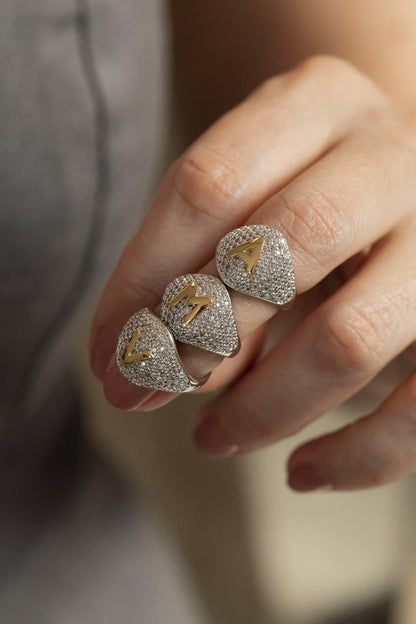 Anel inicial ÍCONE semijoia