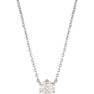 Colar Ponto de Luz Moissanite 6,5 mm