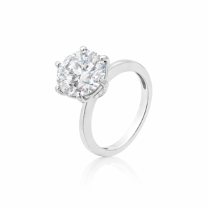 Anel solitário 11mm 5.0ct MOISSANITE