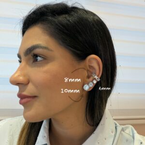 Brinco Solitário 4mm Colors 925